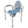 Silla de baño WC cómodo plegable con respaldo y cubeta