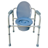 Silla de baño WC cómodo plegable con respaldo y cubeta
