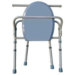 Silla de baño WC cómodo plegable con respaldo y cubeta