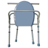 Silla de baño WC cómodo plegable con respaldo y cubeta