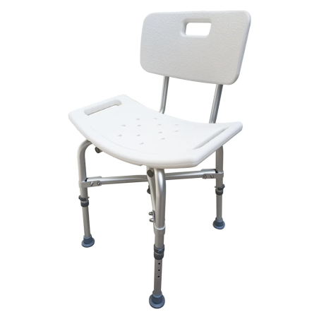 Silla banco con respaldo para bañarse o ducha para sobrepeso