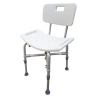 Silla banco con respaldo para bañarse o ducha para sobrepeso