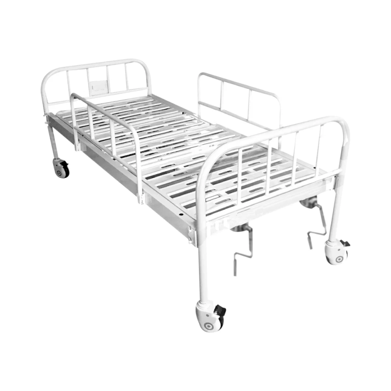 Cama de hospital manual con barandal reclinable espalda y piernas
