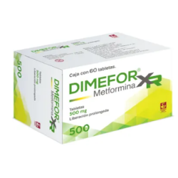 Dimefor XR 500 mg - Caja con 60 tabletas
