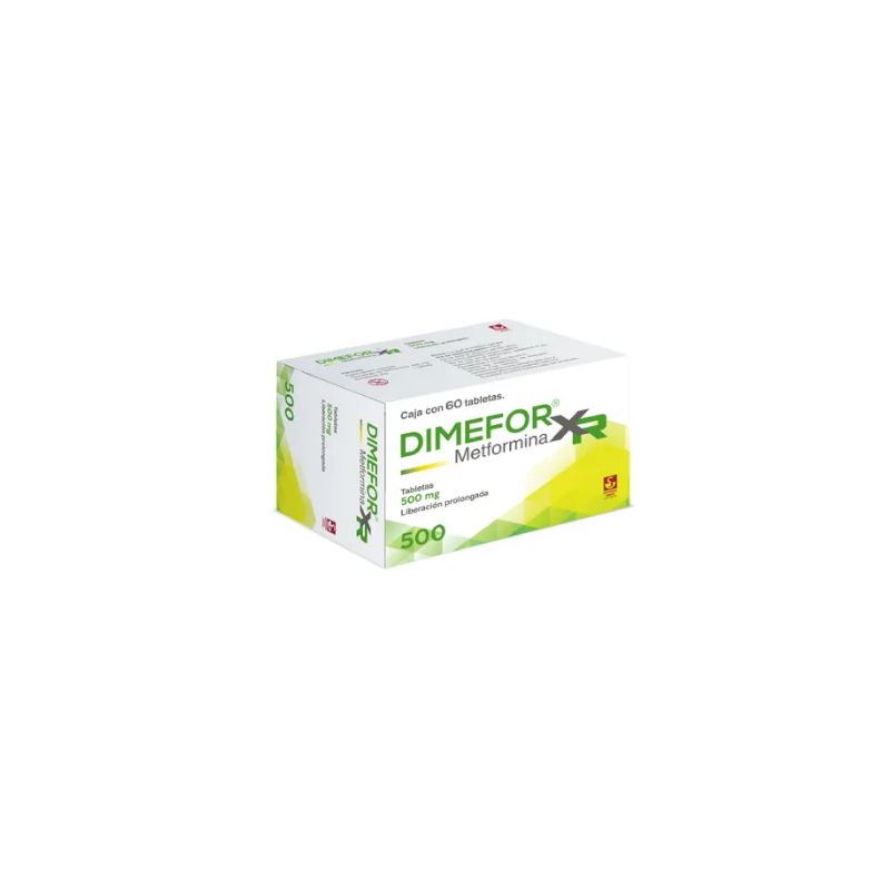 Dimefor XR 500 mg - Caja con 60 tabletas