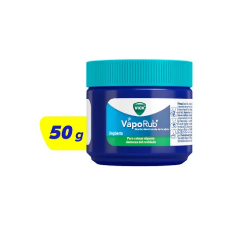 Vick VapoRub alivia rápido la congestión nasal para respirar mejor 50g