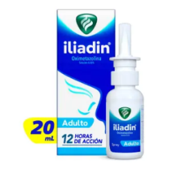 Iliadin Adulto Spray Descongestionante Nasal Descongestiona tu Nariz en Segundos y hasta por 12 horas con 20ml
