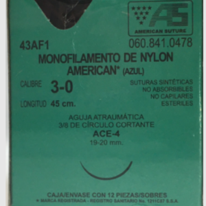 SUTURA NYLON 3-0 C/12 PZS